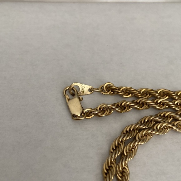 14KGP Rope Chain 24.5” - Picture 2 of 2